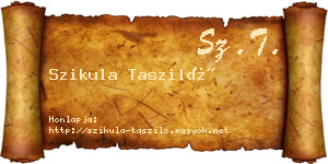 Szikula Tasziló névjegykártya